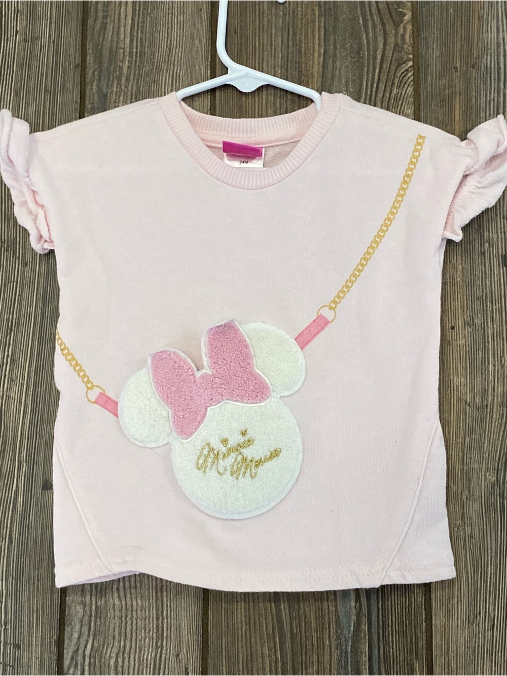 Disney Pink & Gold Minnie Mouse Girls Top